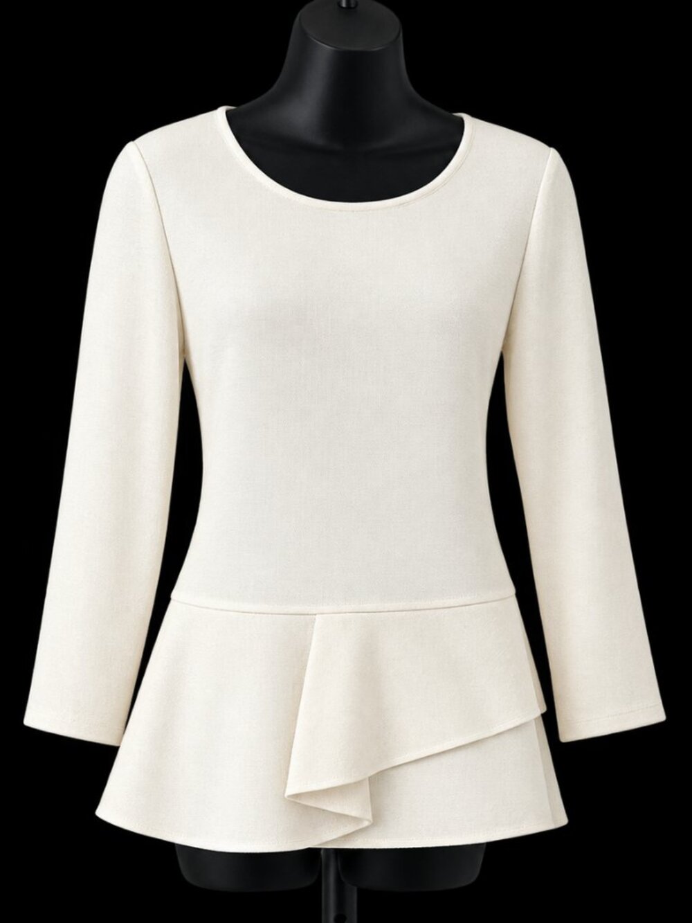 St. John | Peplum Top with Three Quarter Sleeves - Picture 3 of 16